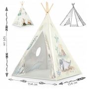 Cort de joaca pentru copii cu o perna nukido 114 x 114 x 165 cm - dinozaur edeedi740701