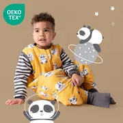 Sac de dormit cu picioruse si maneca lunga detasabila Panda 60 cm + manseta 2.5 Tog BBXCJ787-25FSN