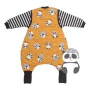 Sac de dormit cu picioruse si maneca lunga detasabila Panda 60 cm + manseta 2.5 Tog BBXCJ787-25FSN