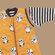 Sac de dormit cu picioruse si maneca lunga detasabila Panda 90 cm + manseta 3.5 Tog BBXCJ782-35FSN