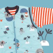 Sac de dormit cu picioruse si maneca lunga detasabila Pirate 70 cm + manseta 2.5 Tog BBXCJ260-25FSN