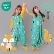 Sac de dormit cu picioruse si maneca lunga detasabila Woodland Animals 80 cm + manseta 3.5 Tog BBXCJ951-35FSN