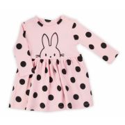 Rochita cu maneca lunga Nicol "Bunny" Roz (163390) Marime 74 (6-9 luni) PMICNICOL-163390-74