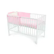 Lenjerie MyKids Cu Broderie Princess Roz 4 Piese 120x60 - MYK00003953