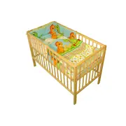 Lenjerie MyKids DINO Verde 4+1 Piese 120x60 - MYK00004488