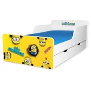 Pat copii Minions 2-12 ani cu sertar - PC-P-MNS-SRT-80