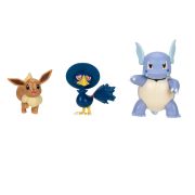 Pokemon - Set 3 figurine de actiune, Eevee #1, Murkrow, Wartortle W21 BKFPKW3895