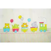 Lenjerie MyKids Trenulet Galben 4 Piese 120x60 - MYK00003677