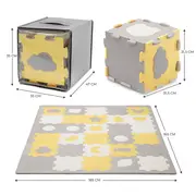 COVORAS DE JOACA KINDERKRAFT LUNO SHAPES, PUZZLE 3D, SPUMA, YELLOW VIVKPLUSH00YEL0000