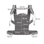 MARSUPIU ERGONOMIC KINDERKRAFT NINO, PANA LA 20 KG, CONFETTI GREY VIVKNNINOCOGRY0000