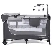 PATUT DE CALATORIE KINDERKRAFT LEODY, CU ACCESORII, GREY VIVKCLEOD00GRY00AC