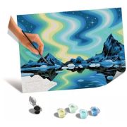 Ravensburger - Pictura pe numere Tablou Canvas Aurora Boreala ARTRVSPBN23907