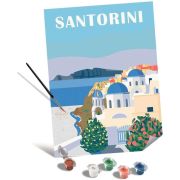 Ravensburger - Pictura pe numere Tablou Canvas Santorini ARTRVSPBN23906