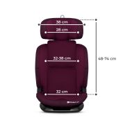 SCAUN AUTO KINDERKRAFT ONETO 3 I-SIZE, 76-150 CM, CHERRY PEARL VIVKCONE300RED0000