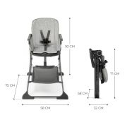 SCAUN DE MASA KINDERKRAFT FOLDEE, PLIABIL, GREY VIVKHFOLD00GRY0000