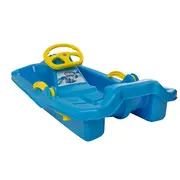 Sanie copii marmat niko cu manere, frana si volan - albastru edeedi6728blue