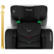 Scaun auto cu isofix nukido louis soft, grupa 100-150 cm (15-36 kg), i-size, omologare r129 - negru edeedi710010