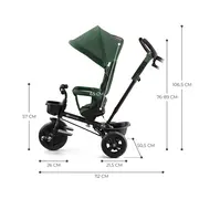 TRICICLETA COPII KINDERKRAFT AVEO, MYSTIC GREEN VIVKRAVEO00GRE0000