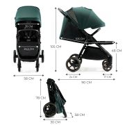 CARUCIOR SPORT, ULTRA COMPACT, KINDERKRAFT MITZY, 0-22 KG, JADE GREEN VIVKSMITZ00GRE0000
