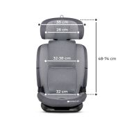 SCAUN AUTO I-SIZE, 76-150 CM, KINDERKRAFT ONETO 3, ISOFIX, COOL GREY VIVKCONE300GRY0000