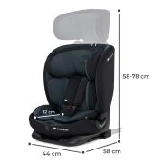 SCAUN AUTO I-SIZE, 76-150 CM, KINDERKRAFT ONETO 3, ISOFIX, GRAPHITE BLACK VIVKCONE300BLK0000