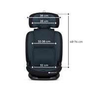 SCAUN AUTO I-SIZE, 76-150 CM, KINDERKRAFT ONETO 3, ISOFIX, GRAPHITE BLACK VIVKCONE300BLK0000