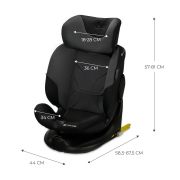 SCAUN AUTO KINDERKRAFT I-FIX, I-SIZE 40-150 CM, GRAPHITE BLACK VIVKCIFIX00BLK0000