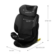 SCAUN AUTO KINDERKRAFT I-FIX, I-SIZE 40-150 CM, GRAPHITE BLACK VIVKCIFIX00BLK0000