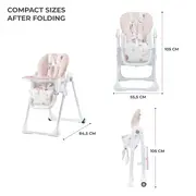 SCAUN DE MASA KINDERKRAFT YUMMY PLIABIL, PINK VIVKKKYUMMPNK0000