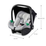 SCOICA AUTO I-SIZE, 40-75 CM, KINDERKRAFT MINK PRO, GREY VIVKCMINKPRGRY0000
