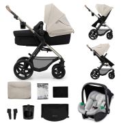 CARUCIOR 3 IN 1 KINDERKRAFT MOOV 2, MOONLIGHT GREY VIVKSMOOV02GRYEV00