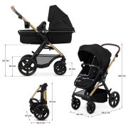 CARUCIOR 3 IN 1 KINDERKRAFT MOOV 2, NEGRU PUR VIVKSMOOV02BLKEV00