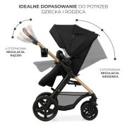 CARUCIOR 3 IN 1 KINDERKRAFT MOOV 2, NEGRU PUR VIVKSMOOV02BLKEV00