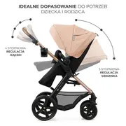 CARUCIOR 3 IN 1 KINDERKRAFT MOOV 2, SAND BEIGE VIVKSMOOV02BEGEV00