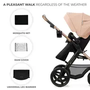 CARUCIOR 3 IN 1 KINDERKRAFT MOOV 2, SAND BEIGE VIVKSMOOV02BEGEV00