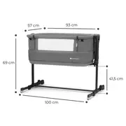 PATUT CO-SLEEPER KINDERKRAFT NESTE GROW, GRI INCHIS VIVKCNEGR00GRY0000