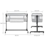 PATUT CO-SLEEPER KINDERKRAFT NESTE UP 2, GRI DESCHIS VIVKLNEUP02LGR0000