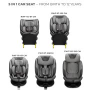 SCAUN AUTO KINDERKRAFT I-FIX, I-SIZE 40-150 CM, COOL GREY VIVKCIFIX00GRY0000