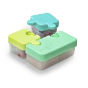 RECIPIENT HRANA BEBE MODEL PUZZLE, MELII, ALBASTRU&VERDE VIVML15100