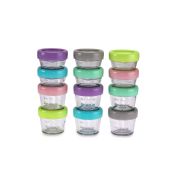 SET 12 RECIPIENT STICLA PENTRU HRANA BEBE, MELII, 6*59 ML + 6*118 ML VIVML16900