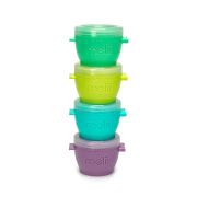 SET 4 RECIPIENTE SILICON SNAP&GO, MELII, 118 ML VIVML11050