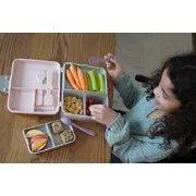 CUTIE PRANZ BENTO 2 NIVELE CU TACAMURI MELII ROZ MOV GRI VIVML21500