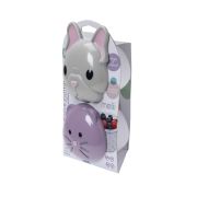 SET 2 RECIPIENTE HRANA BEBE, MELII, MODEL BULLDOG&CAT VIVML14800
