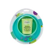 SET 3 RECIPIENTE SILICON HRANA BEBE, MELII, BLUE&LIME&MINT VIVML13600