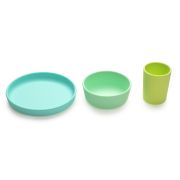 SET 3 RECIPIENTE SILICON HRANA BEBE, MELII, BLUE&LIME&MINT VIVML13600