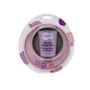 SET 3 RECIPIENTE SILICON HRANA BEBE, MELII, PURPLE&PINK&GREY VIVML13700