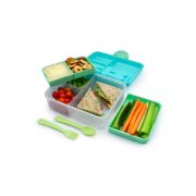 CUTIE PRANZ BENTO 2 NIVELE CU TACAMURI MELII BLUE MINT LIME VIVML21510