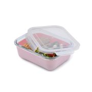 RECIPIENT STICLA 740ML CU HUSA ANTIDERAPANTA SILICON MELII ROZ VIVML16960
