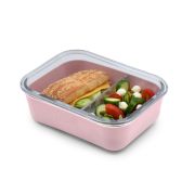 RECIPIENT STICLA 740ML CU HUSA ANTIDERAPANTA SILICON MELII ROZ VIVML16960