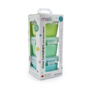 SET 3 RECIPIENTE STICLA 3 160ML CU HUSA ANTIDERAPANTA SILICON MELII BLUE MINT LIME VIVML16951